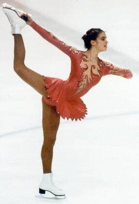 Figure skater Katarina Witt File photo taken in February 1984 shows Katarina Witt of East Germany performing in the women s Figure skating Eiskunstlauf competition at the Sarajevo Winter Olympics. 