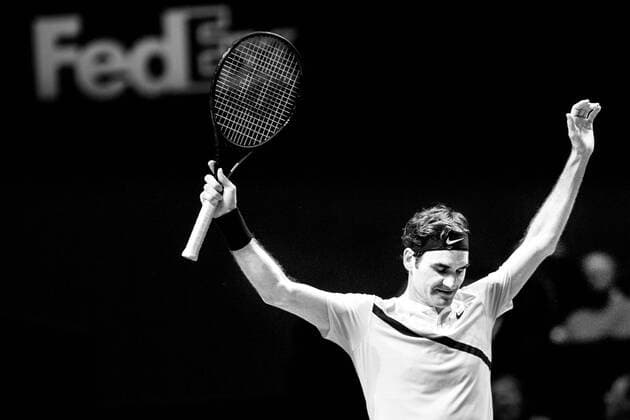ROTTERDAM: 16-02-2018, ABN Amro WTT Dag 4, Rotterdam, Tennis, Ahoy, Roger Federer N1 van de wereld en verslaat Robin Haase ABN Amro WTT Rotterdam Dag 5  x1984289x