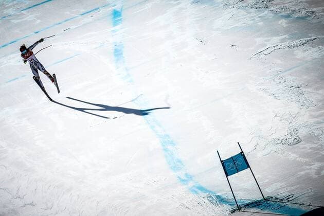 Themen der Woche - SPORT Olympia-Bilder des Tages - SPORT OLYMPICS - 2018 Winter Olympics PYEONGCHANG,SOUTH KOREA,17.FEB.18 - OLYMPICS, ALPINE SKIING - Olympic Winter games Winterspiele Spiele Summer games PyeongChang 2018, Super G, ladies. Image shows Ester Ledecka (CZE). GEPAxpictures xMaticxKlansek