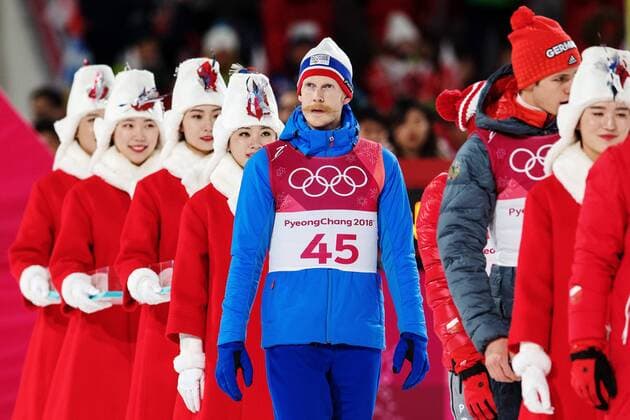 Olympia-Bilder des Tages - SPORT 180217 Robert Johansson of Norway on his way to a ceremony after winning the bronze medal in the men s large hill individual final during day eight of the 2018 Winter Olympics on February 17, 2018 in Pyeongchang. Photo: Carl Sandin BILDBYRAN kod CS 57999_303 *** 180217 Robert Johansson of Norway on his way to a ceremony after winning the bronze medal in the men s large hill individual final during day eight of the 2018 Winter Olympics on February 17 2018 in Pyeongchang Photo Carl Sandin BILDBYRAN code CS 57999 303  Copyright: CARLxSANDIN BB180217CS118