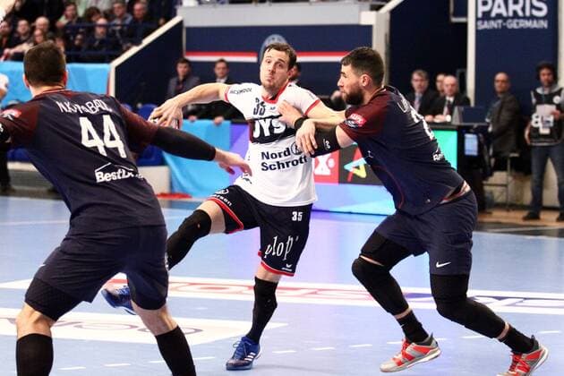 Kentin Mahe (Flensburg-Handewitt) HANDBALL : VELUX EHF Champions League - 12eme journee - Paris Saint-Germain Handball vs SG Flensburg-Handewitt - 17 02 2018 KevinDomas Panoramic 