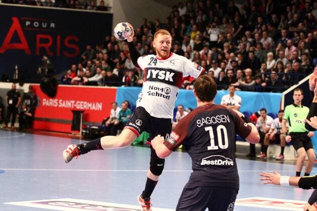 Jim Gottfridsson (Flensburg-Handewitt) HANDBALL : VELUX EHF Champions League - 12eme journee - Paris Saint-Germain Handball vs SG Flensburg-Handewitt - 17 02 2018 KevinDomas Panoramic 