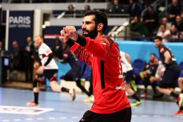 Rodrigo Corrales (Paris) HANDBALL : VELUX EHF Champions League - 12eme journee - Paris Saint-Germain Handball vs SG Flensburg-Handewitt - 17 02 2018 KevinDomas Panoramic 