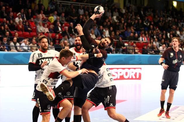 Nikola Karabatic (Paris) HANDBALL : VELUX EHF Champions League - 12eme journee - Paris Saint-Germain Handball vs SG Flensburg-Handewitt - 17 02 2018 KevinDomas Panoramic 
