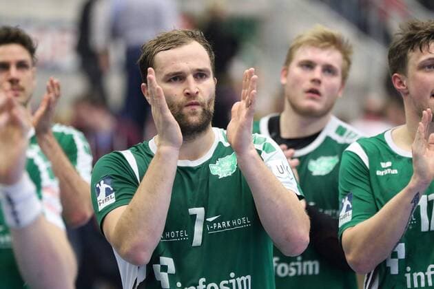 Enttaeuschung bei Stefan Schmitt (DJK Rimpar Woelfe 7), ASV Hamm-Westfalen vs DJK Rimpar Woelfe, Handball, 2. Bundesliga, 17.02.2018, Hamm Copyright: xEIBNER JanxStrohdiekx EP_JSK