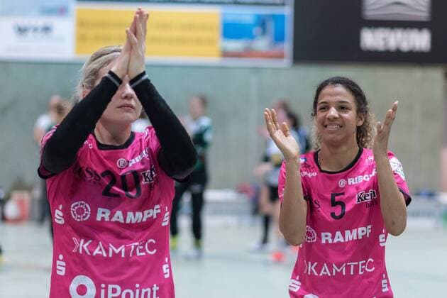 Delaila Amega (TusSies Metzingen 05), Jubel, Freude, TusSies Metzingen gegen Neckarsulmer SU, Handball, 1. Bundesliga, Frauen, 17.02.2018, Metzingen Copyright: xEIBNER WolfgangxFrankx EP_WFK