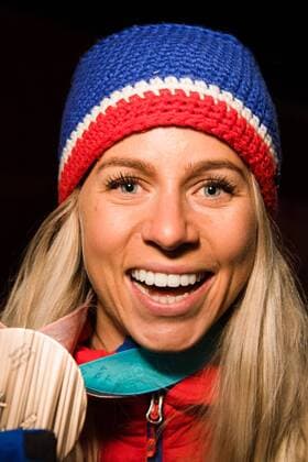 180218 Marte Olsbu of Norway , Bronze, celebrating with her Bronze medal at a Medal Ceremony for Women s 12.5km Mass Start during day nine of the 2018 Winter Olympics on February 18, 2018 in Pyeongchang. Photo: Petter Arvidson BILDBYRAN kod PA 91980 Copyright: PETTERxARVIDSON BB180218PA147