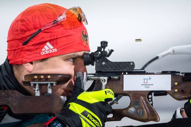 Themen der Woche - SPORT Olympia-Bilder des Tages - SPORT PyeongChang 2018 - Biathlon, 15km Massenstart Herren 180218 Arnd Peiffer of Germany prior the men s 12.5 km Pursuit during day nine of the 2018 Winter Olympics on February 18, 2018 in Pyeongchang. Photo: Carl Sandin BILDBYRN kod CS 57999_305 *** 180218 Arnd Peiffer of Germany prior the men s 12 5 km Pursuit during day nine of the 2018 Winter Olympics on February 18 2018 in Pyeongchang Photo Carl S BILDBYR N code CS 57999 305  Copyright: CARLxSANDIN BB180218CS093