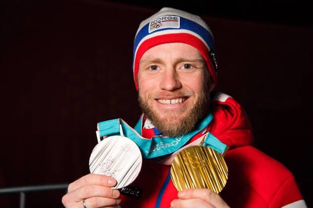 PyeongChang 2018 - Langlauf, 4x10km Staffel Herren Siegerehrung 180218 Martin Johnsrud Sundby of Norway, celebrating with his medals at a Medal Ceremony for Men s 4x10 km Relay during day nine of the 2018 Winter Olympics on February 18, 2018 in Pyeongchang. Photo: Petter Arvidson BILDBYRAN kod PA 91980 Copyright: PETTERxARVIDSON BB180218PA184