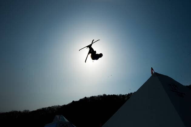 Olympia-Bilder des Tages - SPORT February 18, 2018 - Pyeongchang, South Korea - JONAS HUNZIKER of Switzerland competes in the Mens Ski Slopestyle competition Sunday, February 18, 2018 at Phoenix Snow Park at the Pyeongchang Winter Olympic Games Olympische Spiele Olympia OS , ZUMA Press The Gazette PyeongChang 18: Freestyle Skiing Men - ZUMAr157 20180218_zap_r157_025 Copyright: xMarkxReisx