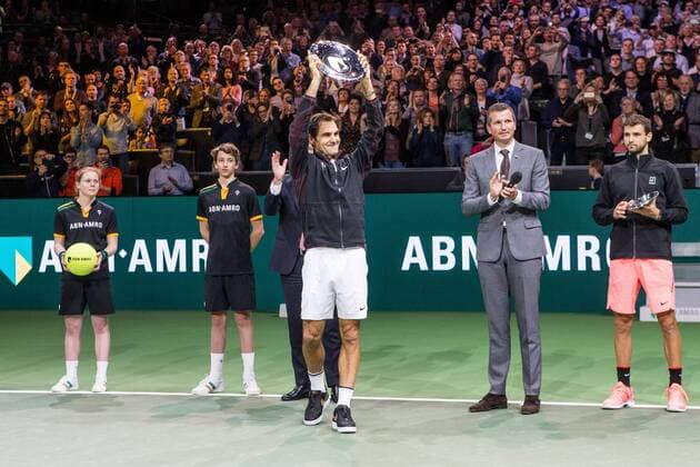 18-02-18: ABN Amro WTT in Rotterdam, Finaledag, Dag 7, Tennis, Rotterdam Nederland, Federer wint het ABN AMRO WTT ABN Amro WTT Rotterdam Dag 7  x1993697x