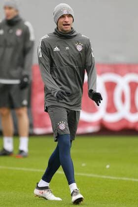 Thomas Mueller waehrend dem Abschlusstraining des FC Bayern Muenchen vor dem morgigen Achtelfinal Hinspiels in der Champions League am 20.02.2018 in der Allianz Arena. Muenchen Copyright: xEIBNER MarcelxEngelbrechtx EP_EER