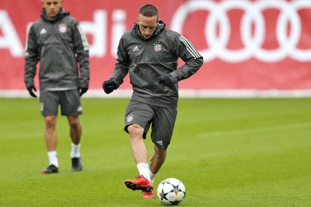 Franck Ribery waehrend dem Abschlusstraining des FC Bayern Muenchen vor dem morgigen Achtelfinal Hinspiels in der Champions League am 20.02.2018 in der Allianz Arena. Muenchen Copyright: xEIBNER MarcelxEngelbrechtx EP_EER
