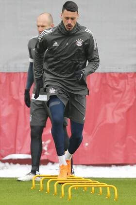 Sandro Wagner waehrend dem Abschlusstraining des FC Bayern Muenchen vor dem morgigen Achtelfinal Hinspiels in der Champions League am 20.02.2018 in der Allianz Arena. Muenchen Copyright: xEIBNER MarcelxEngelbrechtx EP_EER