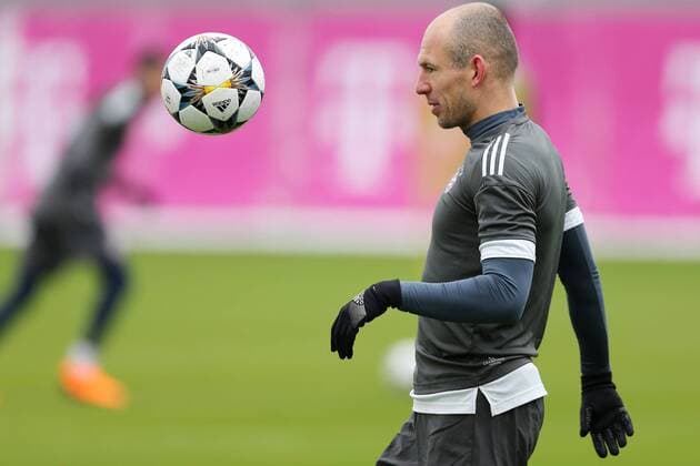 Arjen Robben waehrend dem Abschlusstraining des FC Bayern Muenchen vor dem morgigen Achtelfinal Hinspiels in der Champions League am 20.02.2018 in der Allianz Arena. Muenchen Copyright: xEIBNER MarcelxEngelbrechtx EP_EER