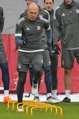 Arjen Robben waehrend dem Abschlusstraining des FC Bayern Muenchen vor dem morgigen Achtelfinal Hinspiels in der Champions League am 20.02.2018 in der Allianz Arena. Muenchen Copyright: xEIBNER MarcelxEngelbrechtx EP_EER