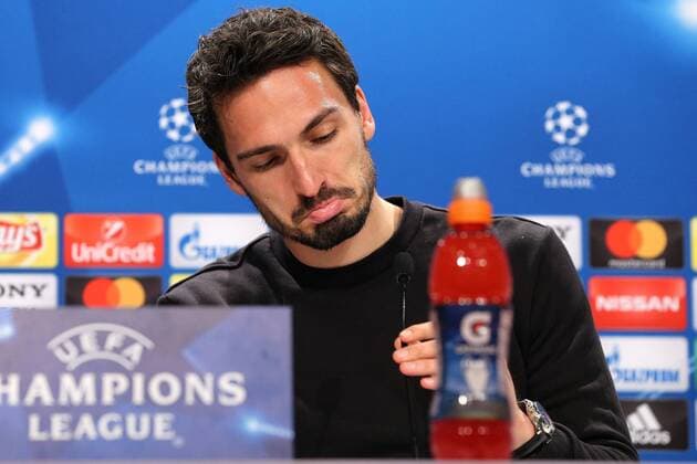 Bilder des Tages - SPORT Mats Hummels waehrend der Pressekonferenz des FC Bayern Muenchen vor dem Achtelfinal Hinspiels in der Champions League am 20.02.2018 in der Allianz Arena. Muenchen Copyright: xEIBNER MarcelxEngelbrechtx EP_EER