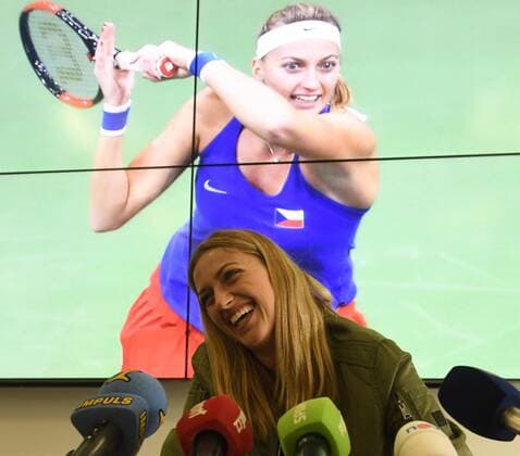 Czech tennis player Petra Kvitova attends the press conference PK Pressekonferenz in Prague, Czech Republic, on February 20, 2018, after her win of the 2018 Qatar Total Open in Doha on February 18. (CTKxPhoto MichalxKrumphanzl) CTKPhotoP201802200535201  kru 4