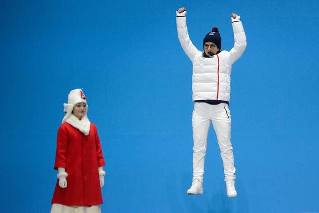 February 20, 2018 - Pyeongchang, South Korea - MARIE MARTINOD of France celebrates winning the silver medal in the Ladies Ski Halfpipe freestyle skiing event in the PyeongChang Olympic Games Olympische Spiele Olympia OS Pyeongchang 18: Medal Winners - ZUMAl132 20180220_zap_l132_032 Copyright: xChristopherxLevyx