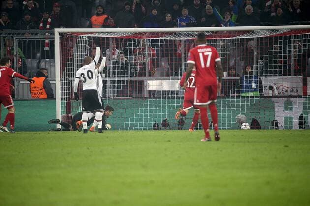 GER, UEFA CL, FC Bayern München (GER) vs Besiktas Istanbul (TR) 20.02.2018, Allianz Arena, München, GER, UEFA CL, FC Bayern München (GER) vs Besiktas Istanbul (TR) , im Bild Thomas Müller (München) erzielt das Tor zum 1:0