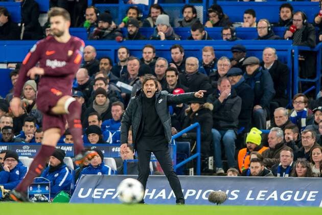 Antonio Conte manager of Chelsea during the UEFA Champions League Round of 16 match between Chelsea and Barcelona at Stamford Bridge, London, England on 20 February 2018. Copyright: xSalvioxCalabresex 19030006
