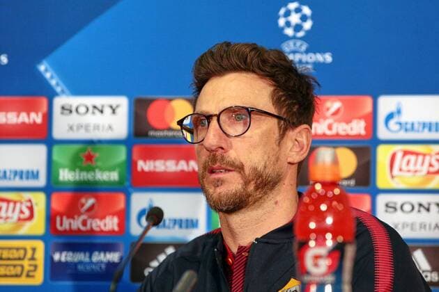 Head coach of A.S. Roma Eusebio Di Francesco attends a pre-match news conference before the UEFA Champions League Round of 16 1st leg game against FC Shakhtar Donetsk, Kharkiv, northeastern Ukraine, February 20, 2018. Ukrinform. Shakhtar, Roma hold pre-match news conference in Kharkiv  Copyright: xVyacheslavxMadiyevskyyx