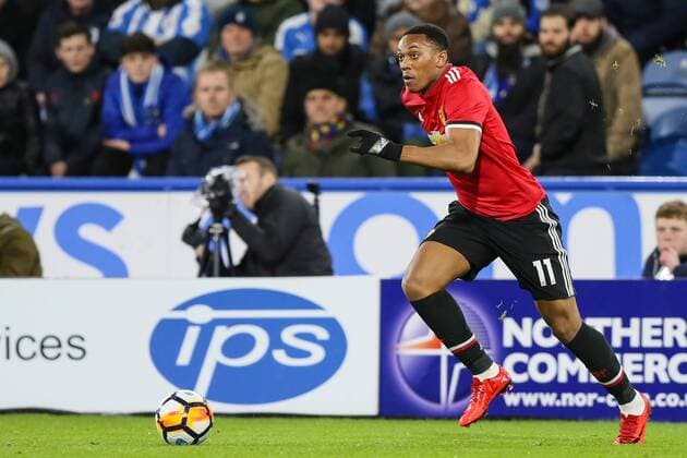 Anthony Martial of Manchester United ManU during the FA Cup 5th round match between Huddersfield Town and Manchester United at the John Smith s Stadium, Huddersfield, England on 17 February 2018. Copyright: xThomasxGaddx PMI-1832-0035