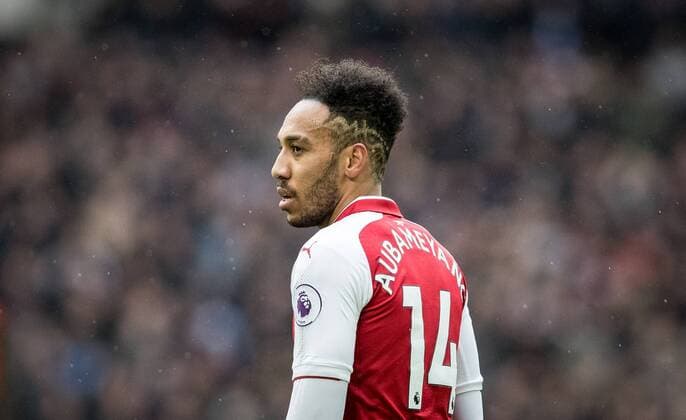 Pierre-Emerick Aubameyang of Arsenal during the Premier League match between Tottenham Hotspur and Arsenal at Wembley Stadium, London, England on 10 February 2018. Copyright: xAndyxRowlandx PMI-1812
