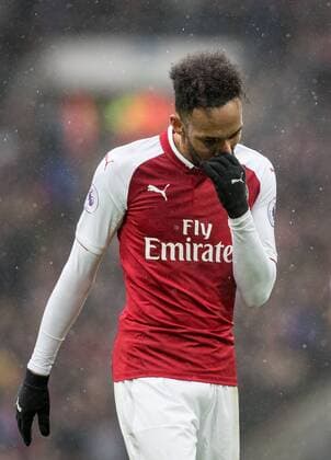 Pierre-Emerick Aubameyang of Arsenal during the Premier League match between Tottenham Hotspur and Arsenal at Wembley Stadium, London, England on 10 February 2018. Copyright: xAndyxRowlandx PMI-1812