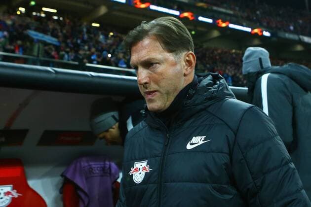 22.02.2018, xkvx, Fussball Europa League, RB Leipzig - SSC Neapel, emspor, v.l. Trainer Ralph Hasenhuettl (RBL - RB Leipzig) Leipzig
