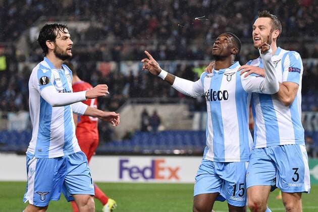 As Roma 22 02 2018 - Europa League Lazio-Steaua Bucarest foto Antonello Sammarco Image nella foto: esultanza gol Bartolomeu Jacinto Quissanga Bastos 