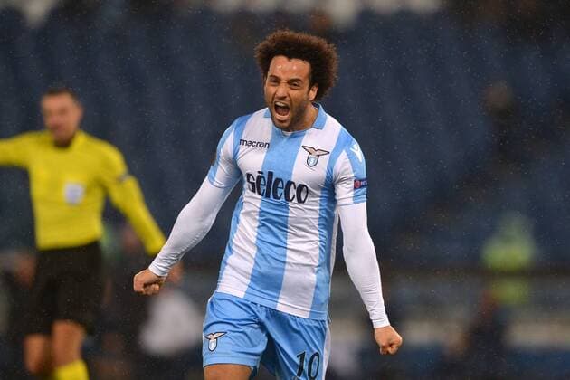 Bilder des Tages SPORT Esultanza dopo il gol di Felipe Anderson Lazio. Goal celebration. Roma 22-02-2018 Stadio Olimpico Europa League · Sedicesimi di finale Lazio - FCSB Foto Antonietta Baldassarre Insidefoto AntoxBaldassarre