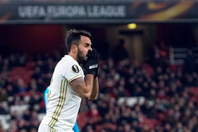 180222 Östersunds Brwa Nouri deppar under fotbollsmatchen i Europa League mellan Arsenal och Östersund den 22 februari 2018 i London. Copyright: ANDREASxLxERIKSSON BB180222AE019