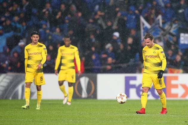 Fußball, EL, Atalanta Bergamo - Borussia Dortmund Mario Goetze ( Borussia Dortmund 10 ) frustriert nach dem 1:0, Atalanta Bergamo vs. Borussia Dortmund, Europa League, Fussball, 22.02.2018, Reggio Emilia Copyright: xLanger Eibner-Pressefotox EP_HLR