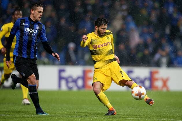 Rafael Toloi ( Atalanta Bergamo 3 ) Nuri Sahin ( Borussia Dortmund 8 ), Atalanta Bergamo vs. Borussia Dortmund, Europa League, Fussball, 22.02.2018, Reggio Emilia Copyright: xLanger Eibner-Pressefotox EP_HLR