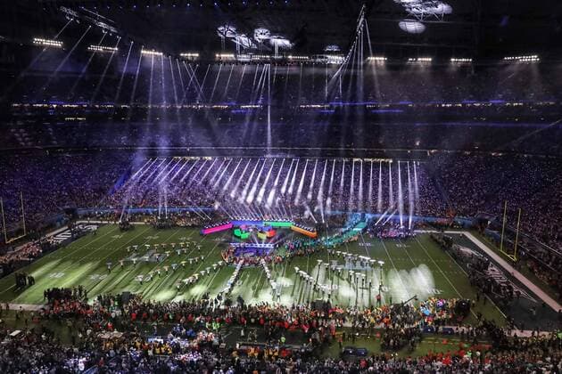 February 4, 2018 - Minneapolis, CA - Justin Timberlake performs during Super Bowl half time at U.S. Bank Stadium on Sunday, Feb. 4, 2018 in Minneapolis, CA. Super Bowl - ZUMAk13_ 20180204_zap_k13_076 Copyright: xPaulxKurodax