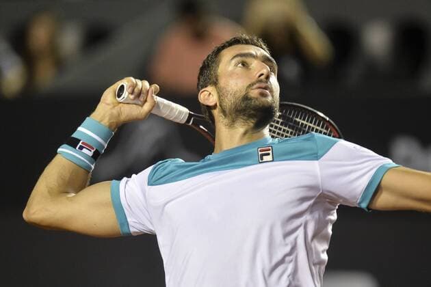 Rio Open 2018 RIO DE JANEIRO, RJ - 22.02.2018: RIO OPEN 2018 - Marin Cilic (CRO) in match against Gael Monfils (FRA) during Rio Open 2018 held at the Jockey Club Brasileiro in Rio de Janeiro, RJ. (Photo: Celso Pupo Fotoarena) x1490351x  CelsoxPupo