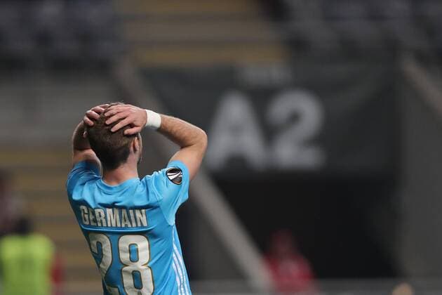February 22, 2018 - Braga, Braga, Portugal - Marseille s French forward Valere Germain reacts during the UEFA Europa League, match between SC Braga and Olympique Marseille, at Municipal de Braga Stadium in Braga on February 22, 2018, Portugal. Sporting Braga v Marseille - UEFA Europa League  - ZUMAn230 20180222_zaa_n230_1112 Copyright: xDpix