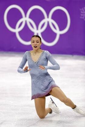 PyeongChang 2018 - Eiskunstlauf, Nicole Schott läuft zur Musik von Schindlers Liste SCHOTT Nicole Team GER Eiskunstlaufen Frauen Kür Finale Olympic Wintergames 2018 Pyeongchang South Korea Olympische Winterspiele 2018 Pyeongchang 23.Februar 2018