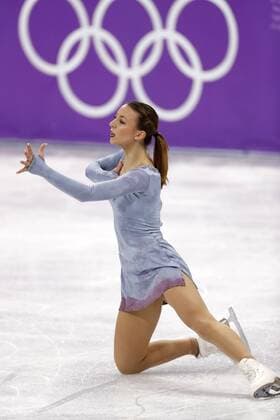 PyeongChang 2018 - Eiskunstlauf, Nicole Schott läuft zur Musik von Schindlers Liste SCHOTT Nicole Team GER Eiskunstlaufen Frauen Kür Finale Olympic Wintergames 2018 Pyeongchang South Korea Olympische Winterspiele 2018 Pyeongchang 23.Februar 2018