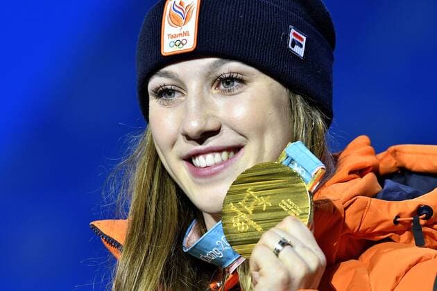 23-02-2018 ALGEMEEN: MEDAL PLAZA: OLYMPISCHE SPELEN: Olympic Games Olympische Spiele Olympia OS PYEONGCHANG 2018 Suzanne Schulting wint Olympisch goud op de 1.000 meter shorttrack Foto: Sander Chamid xVIxVIxImagesx xSoenarxChamidxsportfotografiexIVx 10161296