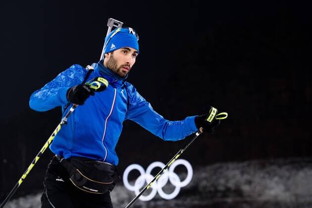 180223 Martin Fourcade of France prior in the Men s Biathlon 4x7,5 km Relay during day fourteen of the 2018 Winter Olympics on February 23, 2018 in Pyeongchang. Photo: Carl Sandin BILDBYRN kod CS 57999_318 *** 180223 Martin Fourcade of France previous in the Mens Biathlon 4x7 5 km Relay during day fourteen of the 2018 Winter Olympics on February 23, 2018 in Pyeongchang Photo Carl Sandin BILDBYR N Code CS 57999 318  Copyright: CARLxSANDIN BB180223CS174