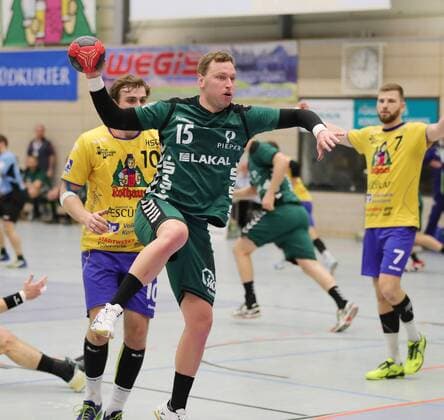 2.HBL HSG Konstanz - HG Saarlouis 24:22. Martin Murawski ,Kapitaen beim Wurf.(HGS) beim Spiel HSG Konstanz - HG Saarlouis, Handball, 2 . Liga, 23.02.2018 Konstamz Copyright: xEIBNER PeterxPisax EP_EER