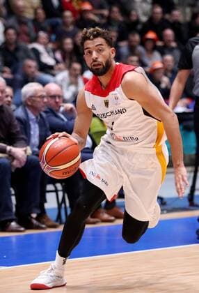Deutschland, Frankfurt am Main, Fraport Arena, 23.02.2018, Basketball - WM-Qualifikationsspiel - Deutschland - Serbien Bild: v. lk. Joshiko Saibou (Deutschand, 1) Copyright: HMBxMedia xHeikoxBecker