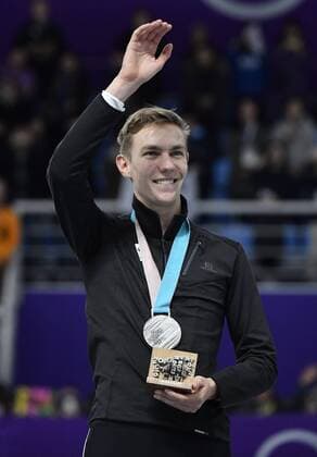 Belgian speed skater Bart Swings celebrates on the podium with his silver medal during the medal ceremony after the men s mass start Speed skating Eisschnelllauf event at the XXIII Olympic Winter games Winterspiele Spiele Summer games Saturday 24 February 2018, in Pyeongchang, South Korea. The Winter Olympics are taking place from 9 February to 25 February in Pyeongchang County, South Korea. DIRKxWAEM  x05301927x