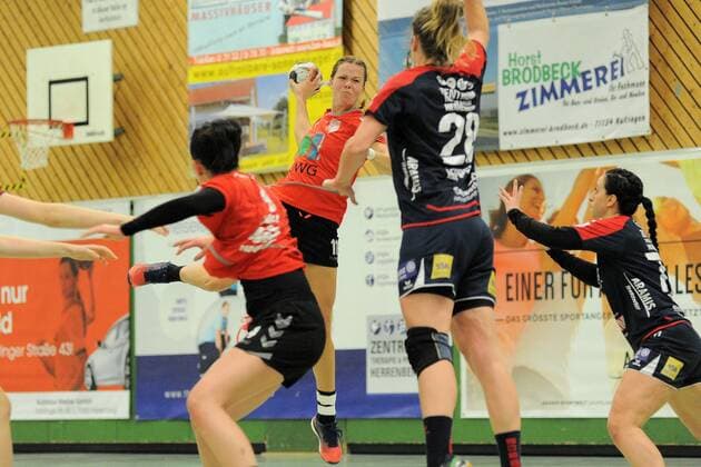 Mikaela Johansson (SV Union Halle-Neustadt 11) SG H2Ku Herrenberg Kuties,Handball,Ligaspiel,24.02.2018, Herrenberg Copyright: xEIBNER Tobias_Baurx EP_TBR