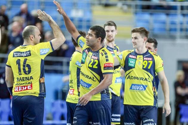 25.02.2018 PLOCK, ORLEN ARENA PILKA RECZNA, HANDBALL VELUX EHF CHAMPIONS LEAGUE 2017 2018 LIGA MISTRZOW EHF MECZ ORLEN WISLA PLOCK - RHEIN NECKAR LOWEN NZ RAFAEL GONZALEZ BAENA, MADS MENSAH LARSEN, RICO KELLER FOTO LUKASZ GROCHALA CYFRASPORT NEWSPIX.PL --- Newspix.pl france out!  20180225CSLG0043