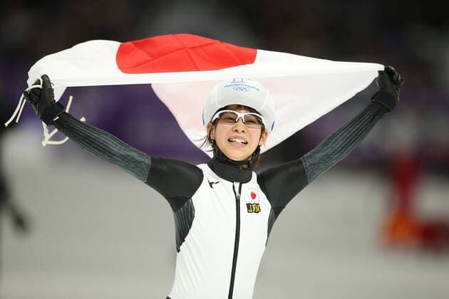 Nana Takagi, JPN, after ladies Speed skating Eisschnelllauf mass start at 2018 Olympic Games Olympische Spiele Olympia OS in Pyeongchang; 24 02 2018 - *** Nana Takagi JPN after ladies speed skating mass start at 2018 Olympic Games in Pyeongchang 24 02 2018 