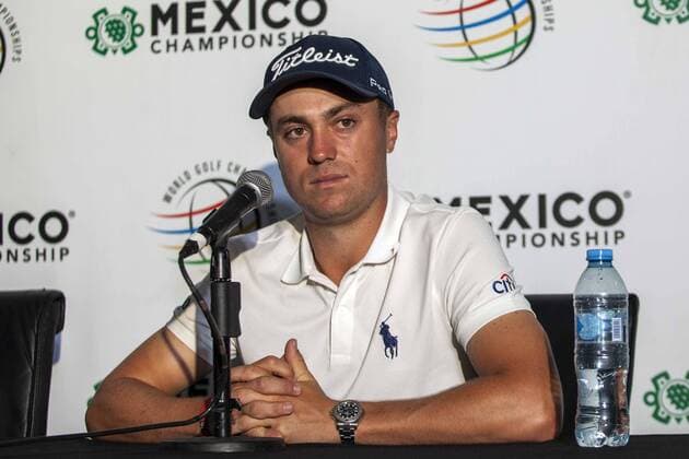 February 27, 2018 - EUM20180227DEP05.JPG.CIUDAD DE MEXICO Golf WGC-Justin Thomas.- El golfista estadounidense Justin Thomas, durante una conferencia de prensa este martes, 27 de febrero de 2018, previo al arranque de su participacion en el World Golf Championship Mexico Championship. Foto: Agencia EL UNIVERSAL EVZ Latin News: February 27, 2018  - ZUMAu78_ 20180227_zaf_u78_006 Copyright: xCamilaxMatax