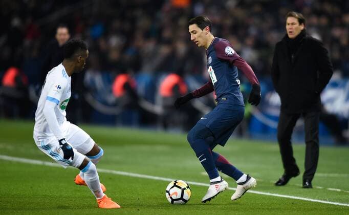 Angel Di Maria ( PSG ) FOOTBALL : Paris Saint Germain vs Olympique de Marseille - Coupe de France - Paris - 28 02 2018 FedericoPestellini Panoramic 